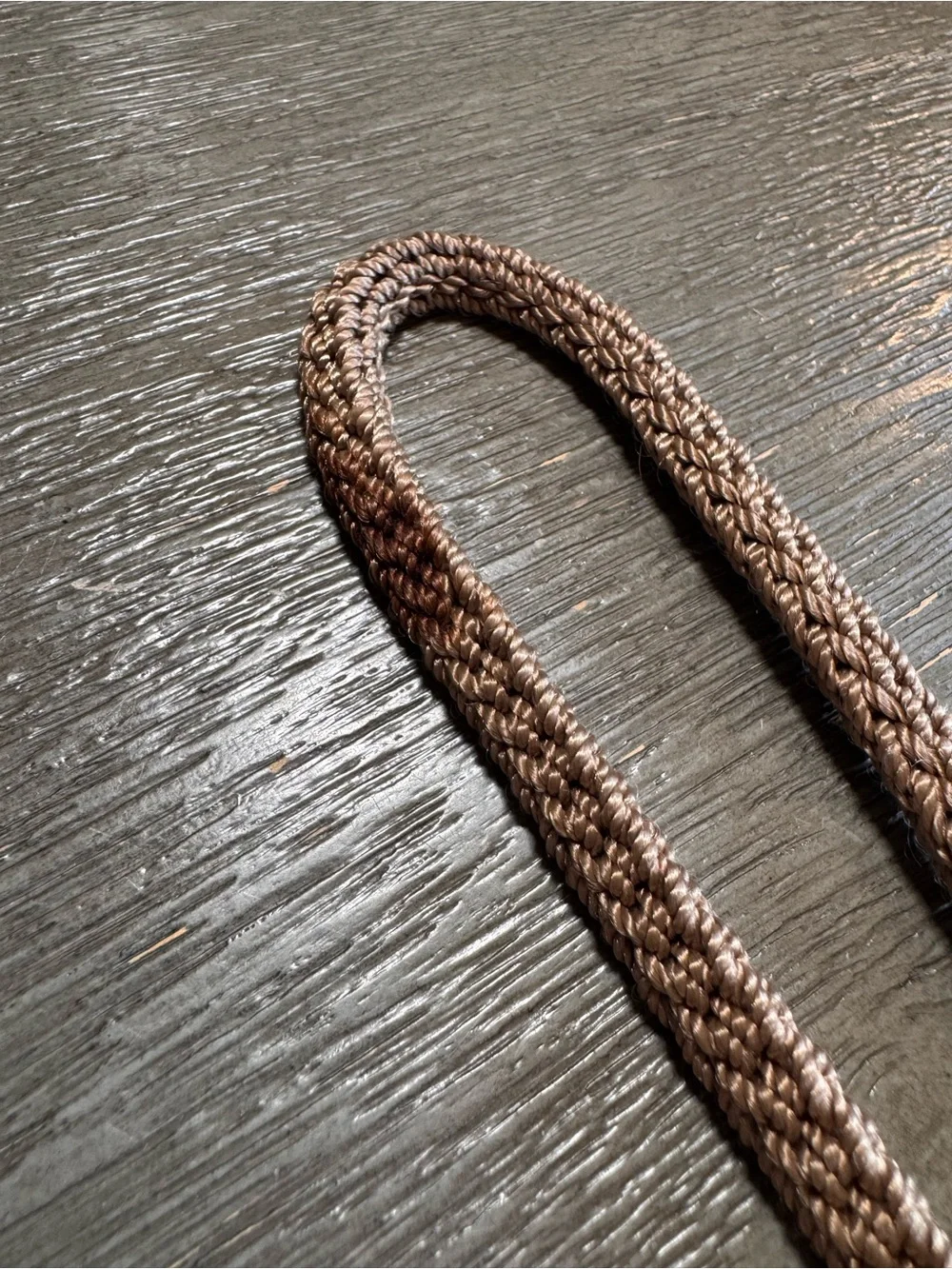 The Sak Taupe Woven Knit Crossbody Bag Purse